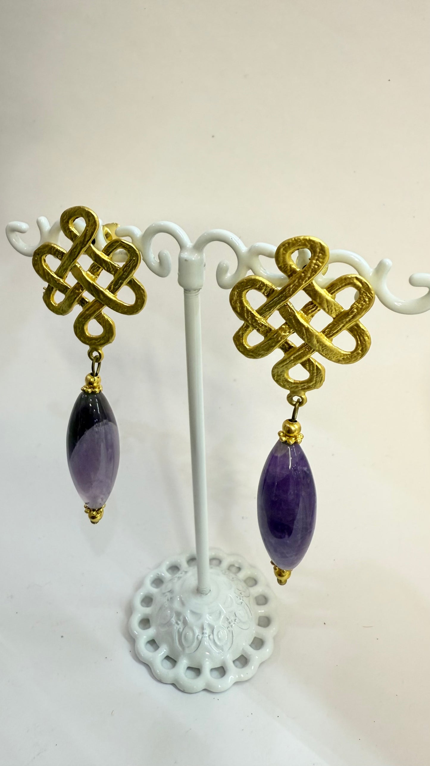 Amethyst Gemstone Earrings - T230