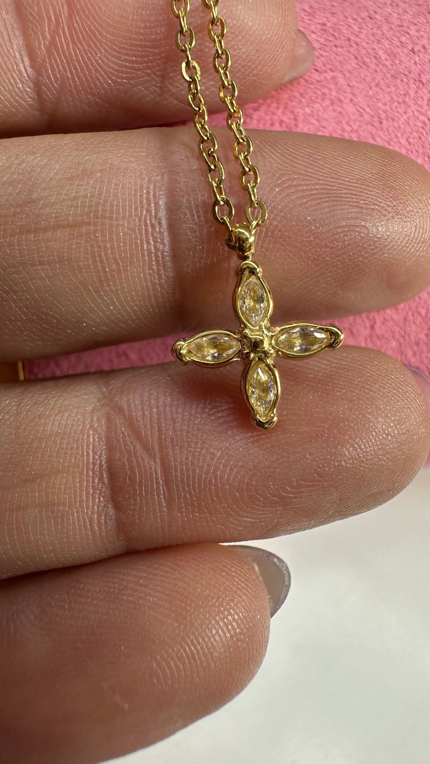 Cross Steel Necklace- S450