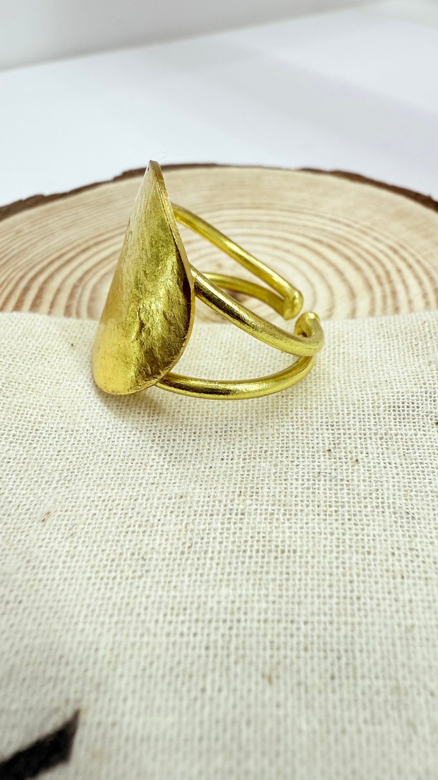 Brass Moon Ring- B30
