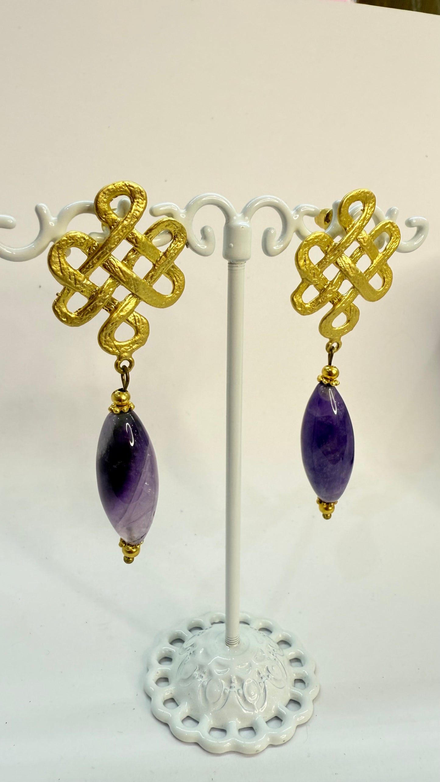 Amethyst Gemstone Earrings - T230
