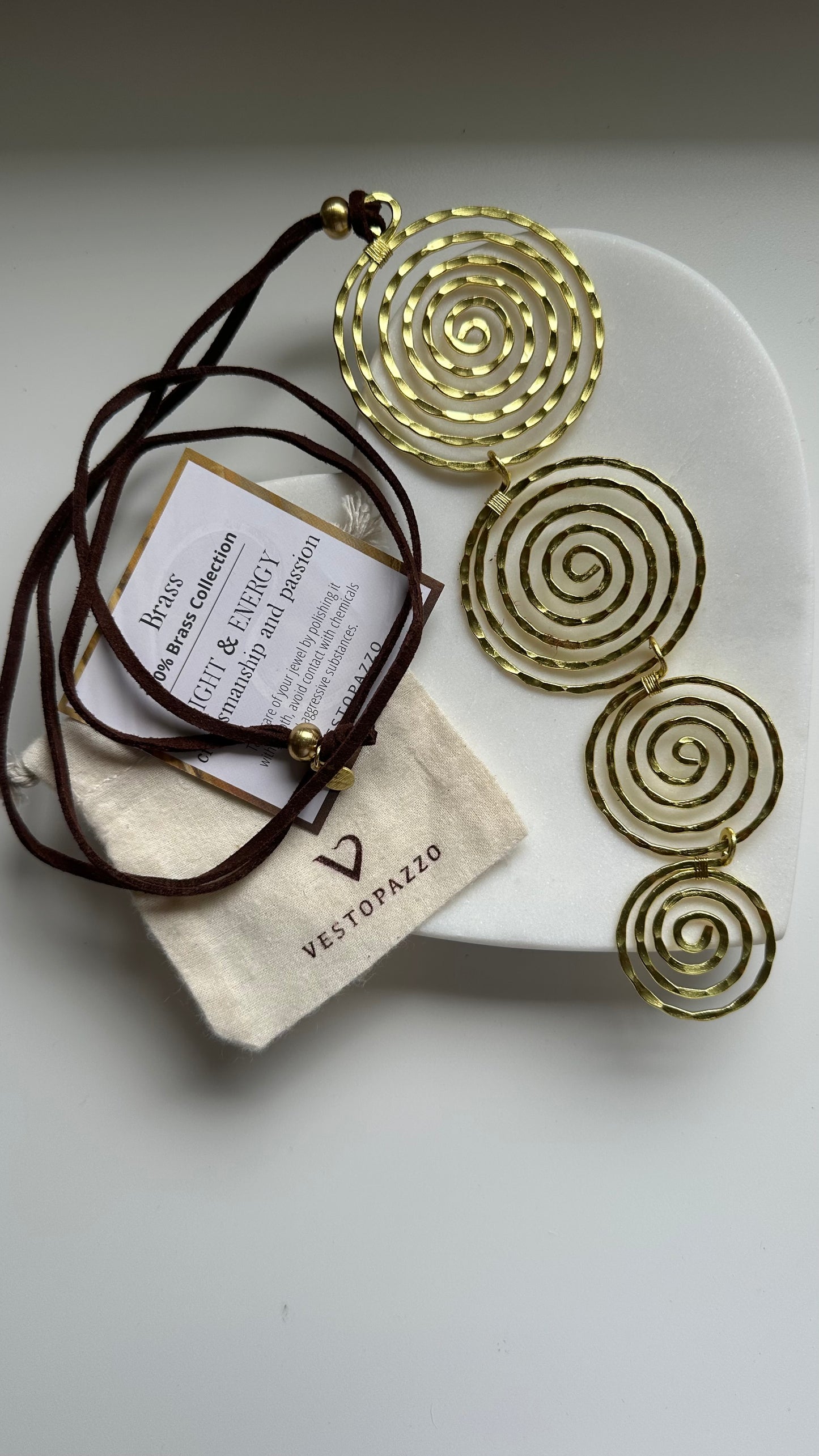 Four Swirls Necklace- B027
