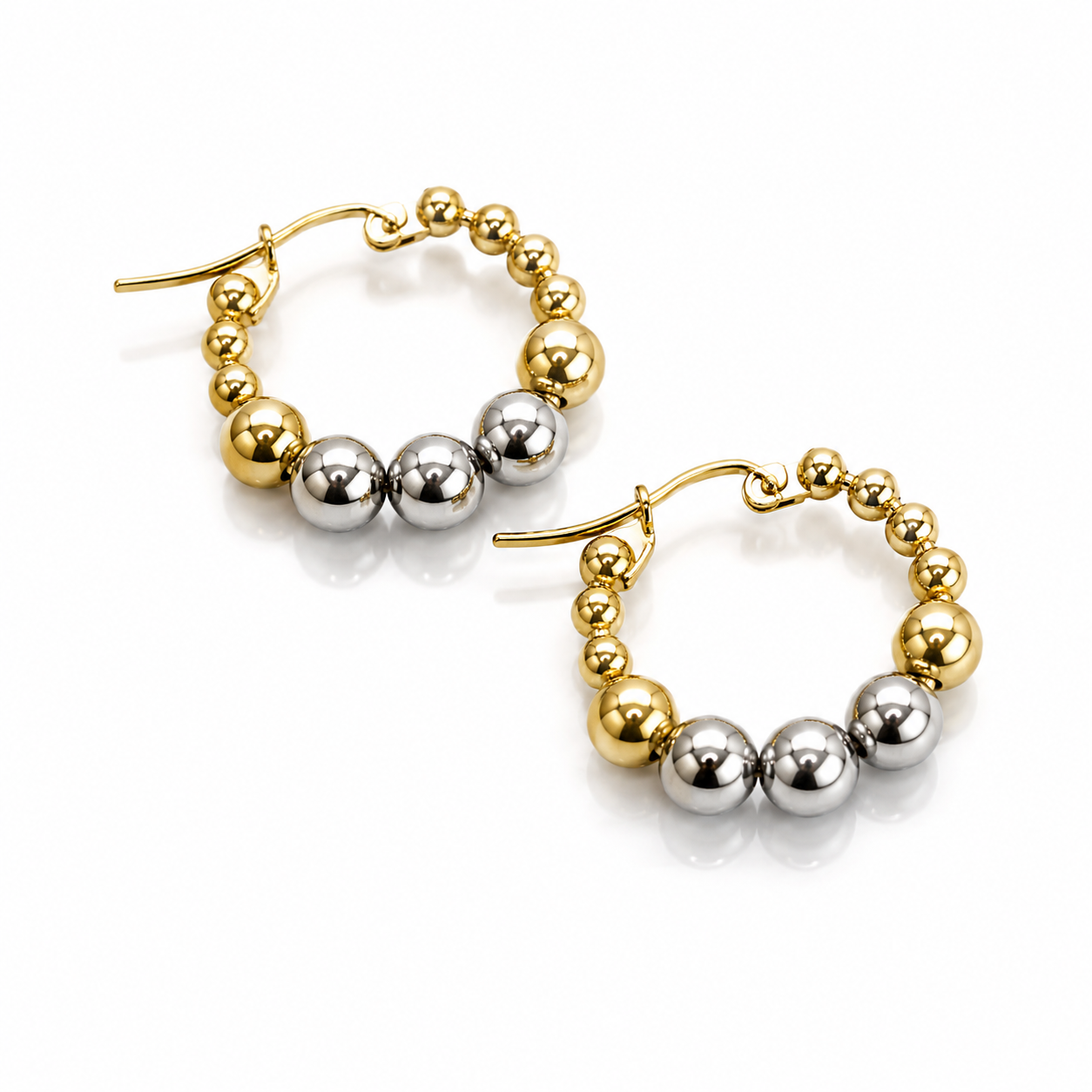 Two Tones Steel Hoops- S2238