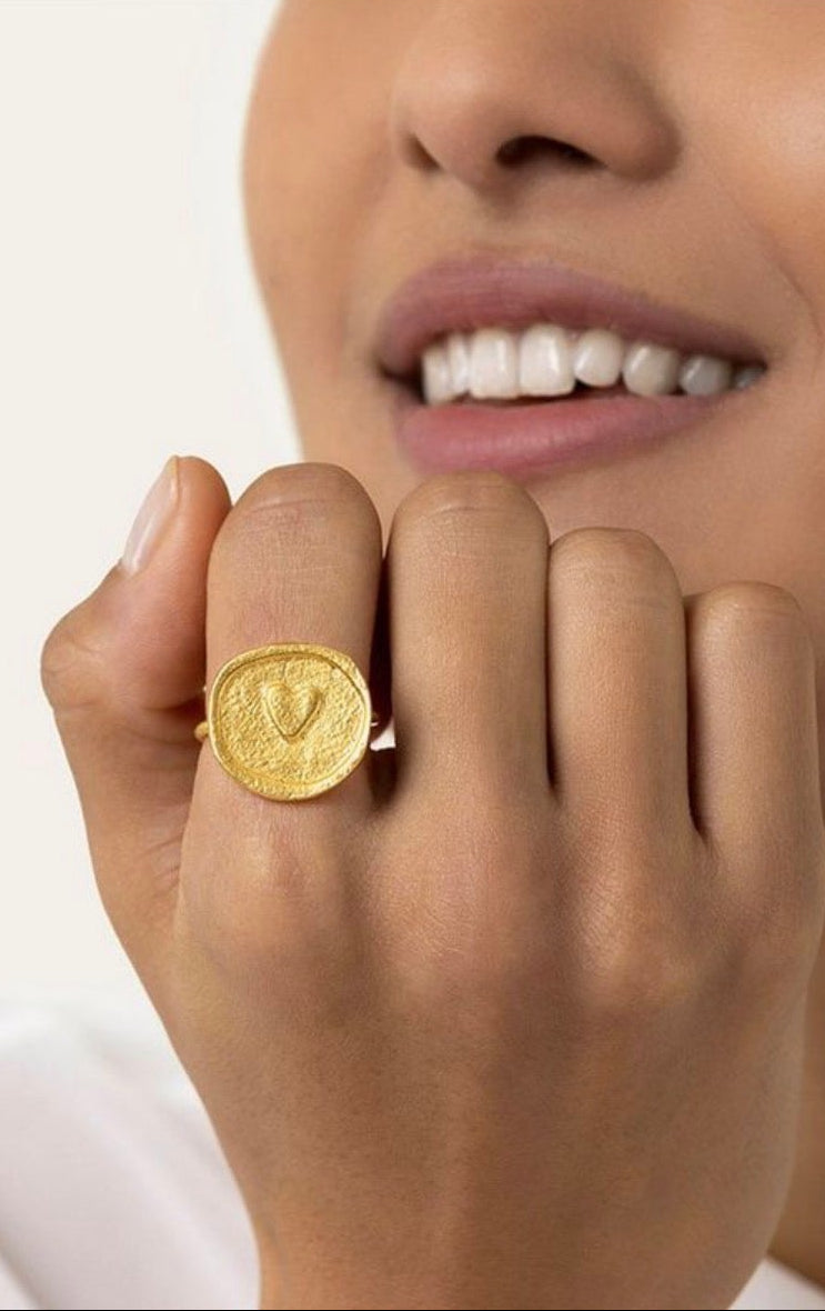 Heart Stamp Ring - B500