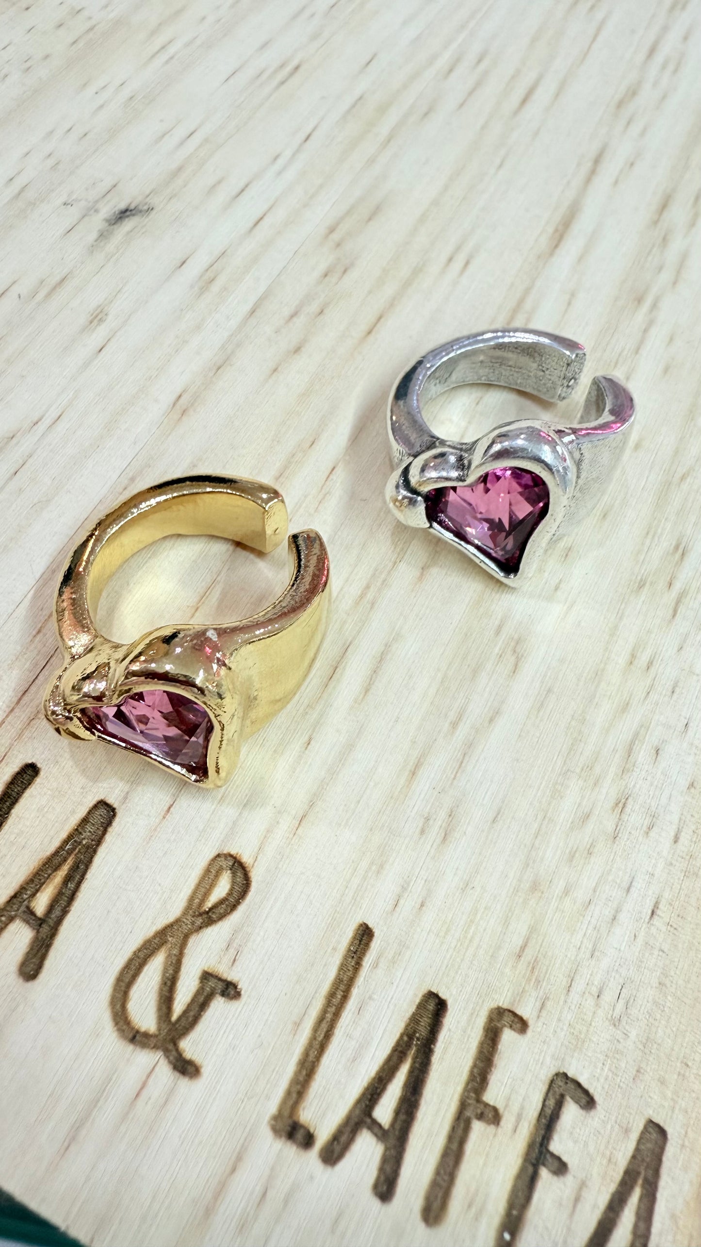 Pink Swarovski Ring- L4