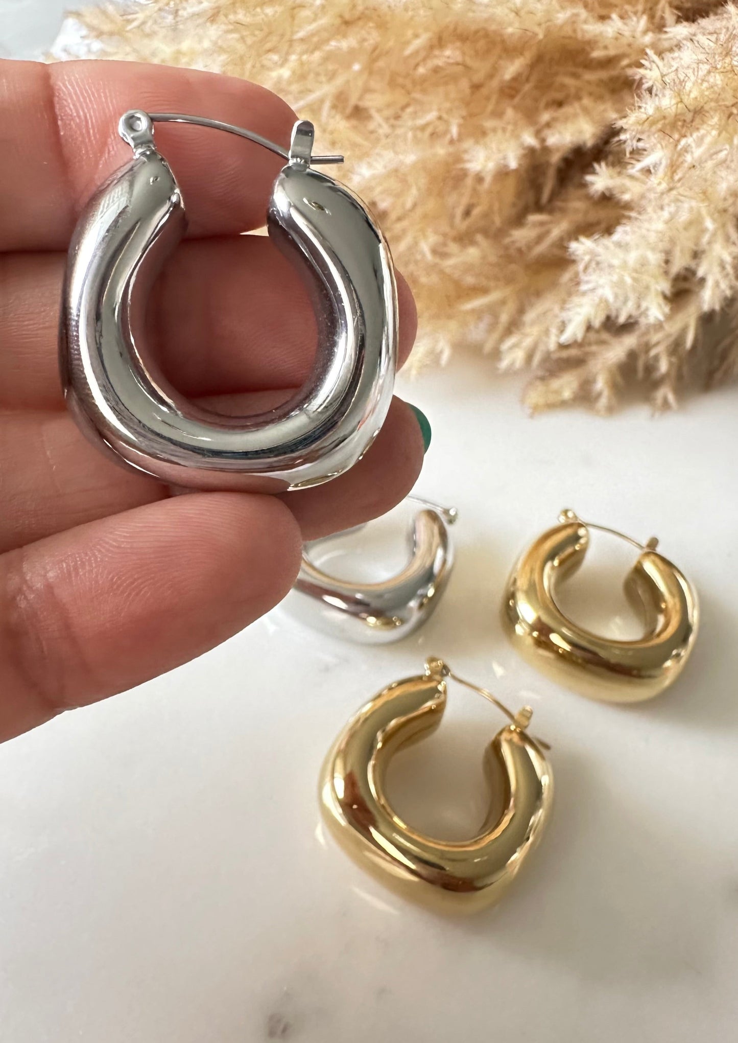 Chunky Steel Hoops- S69