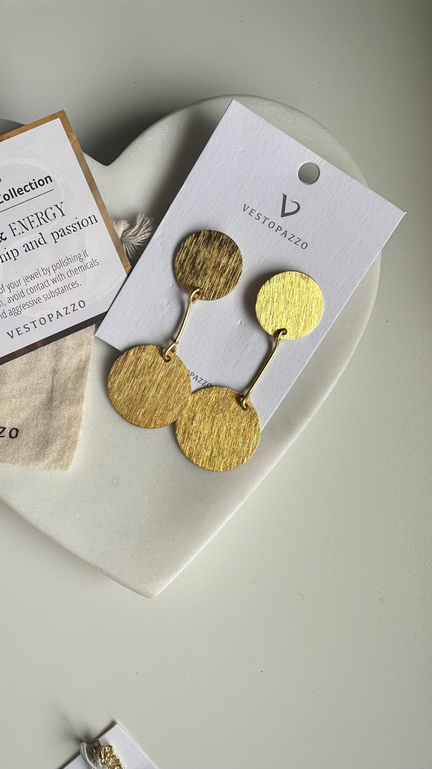 Circle Brass Earrings- B023