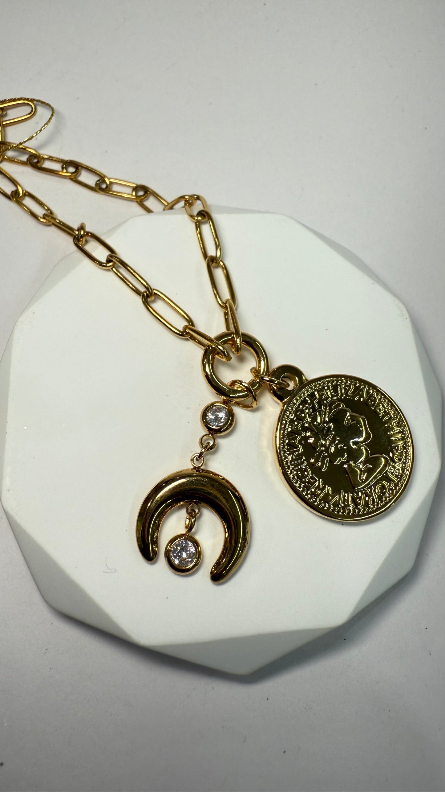 Coin and Moon bracelet- S821