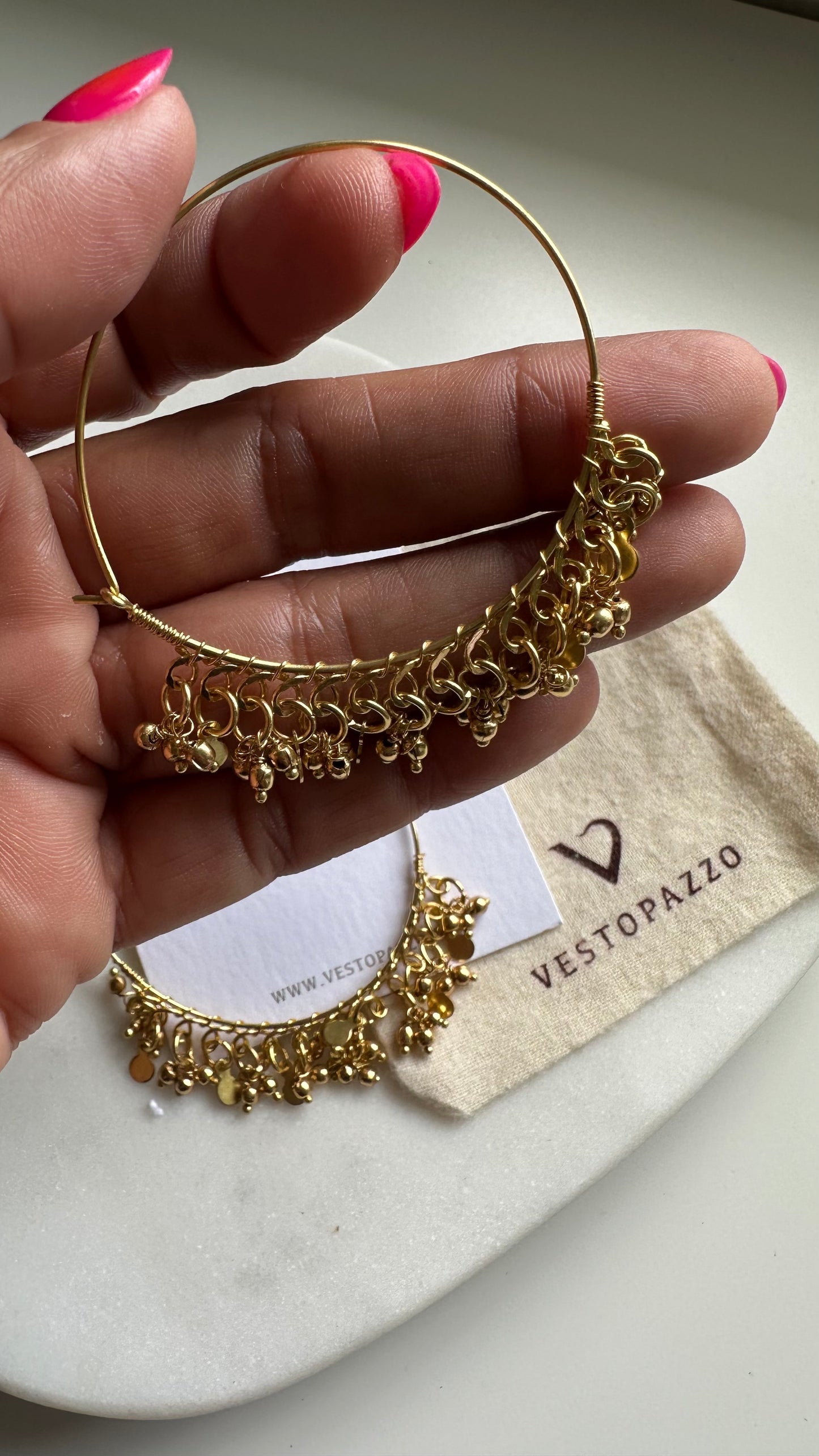 Beads Hoops Earrings- B164