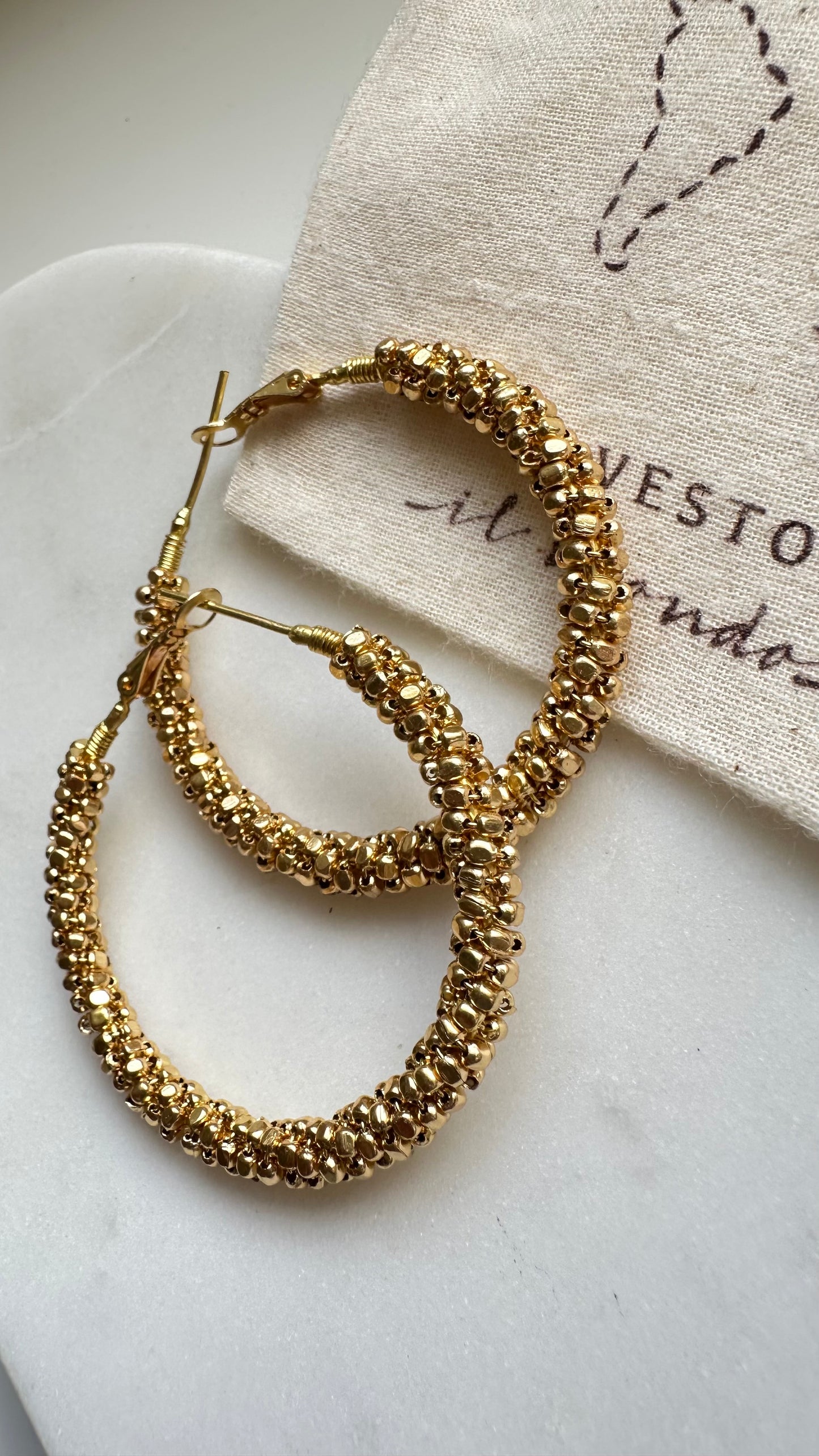 Beads Hoops Earrings- B044