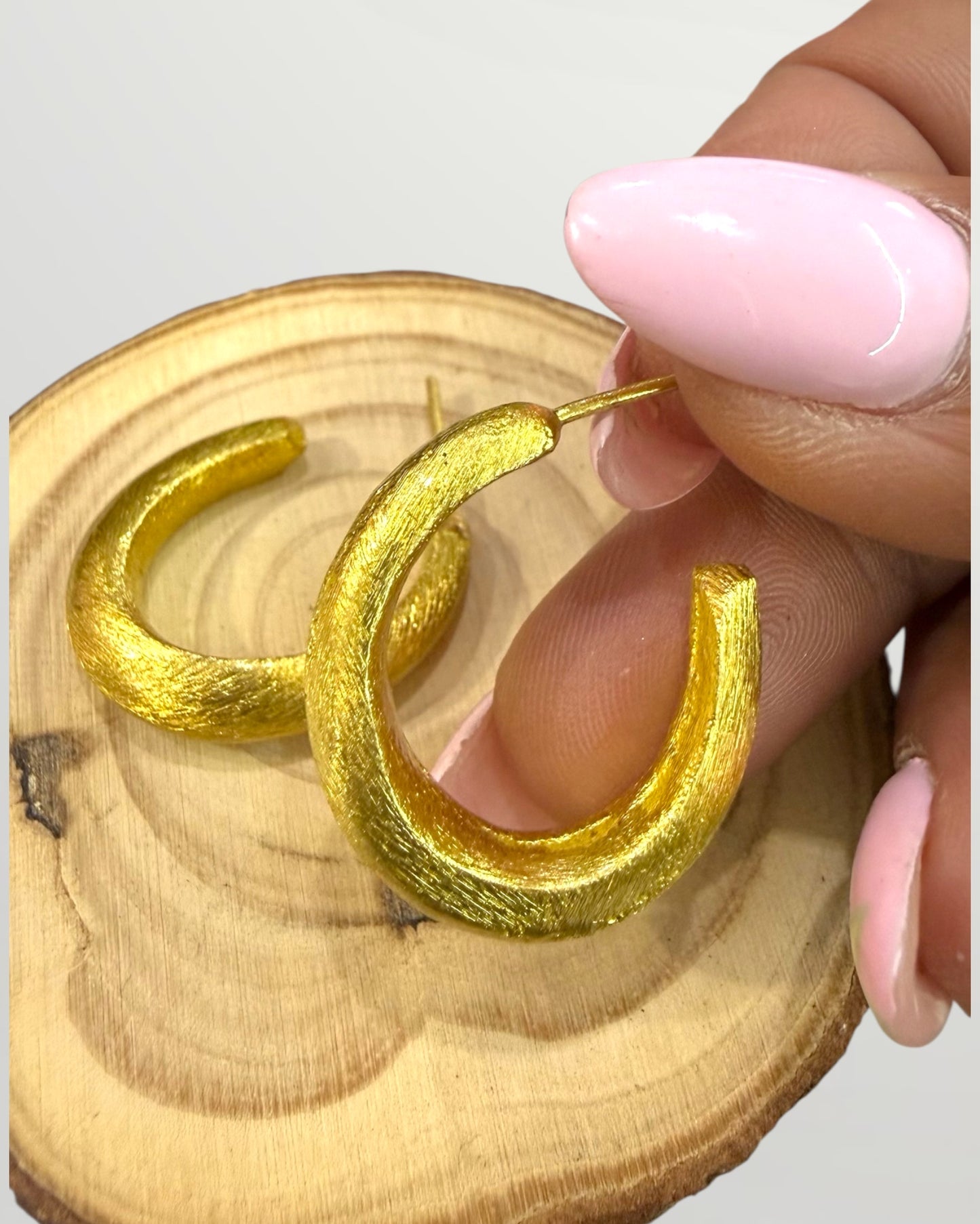 Brass Ovals Hoops - B810