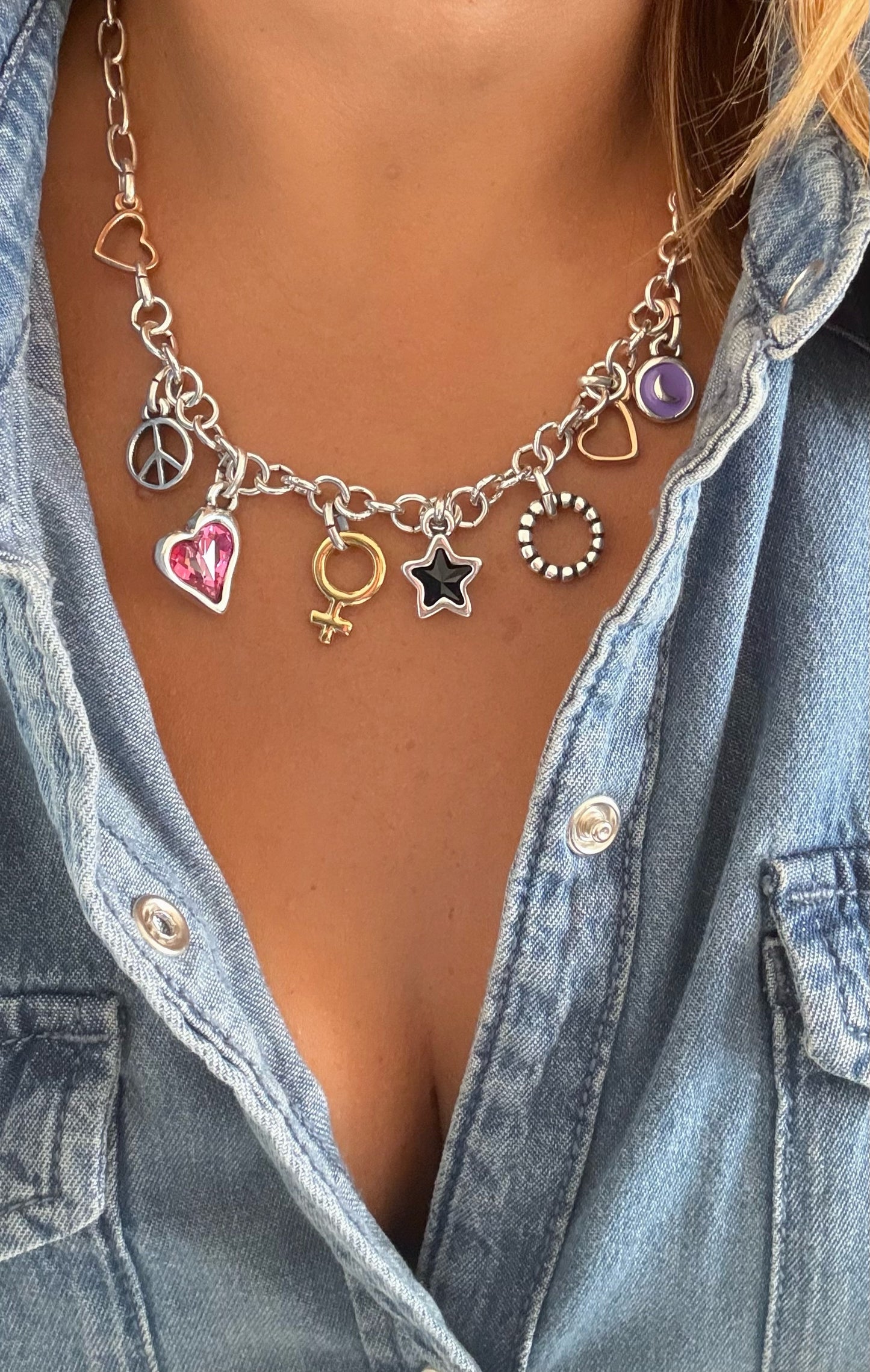 Mix & Match Charms Necklace- L79