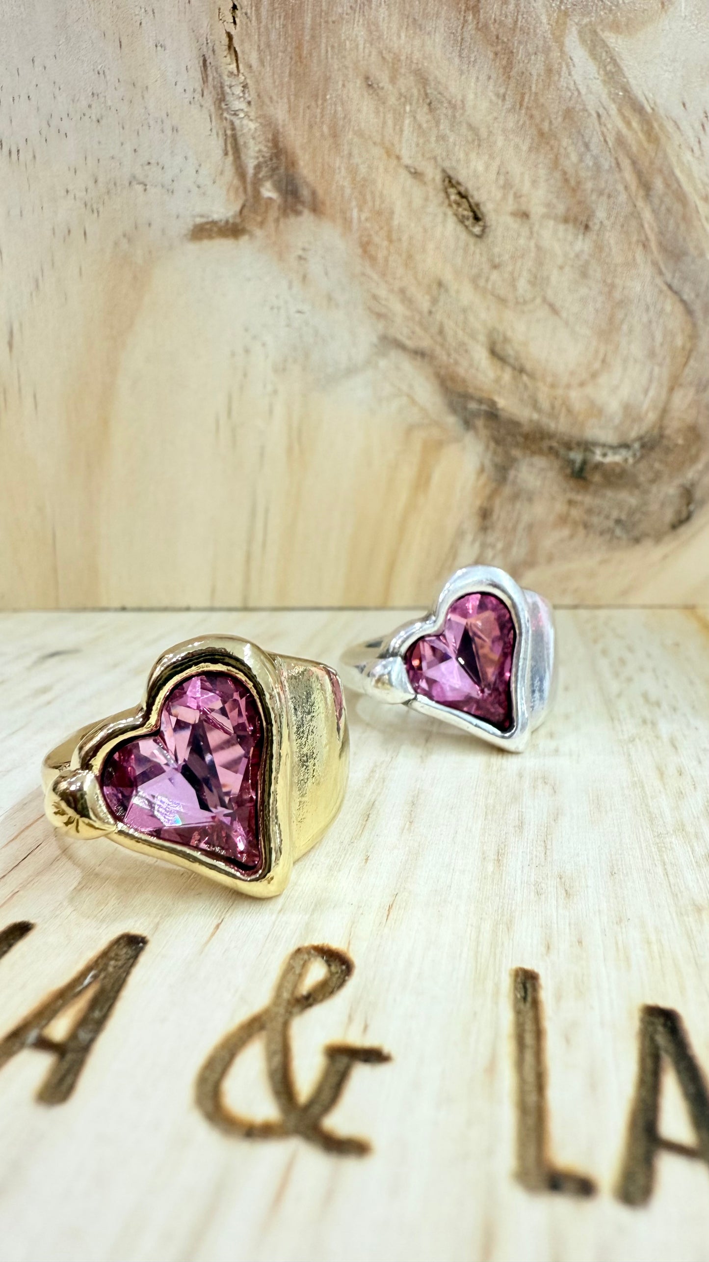 Pink Swarovski Ring- L4