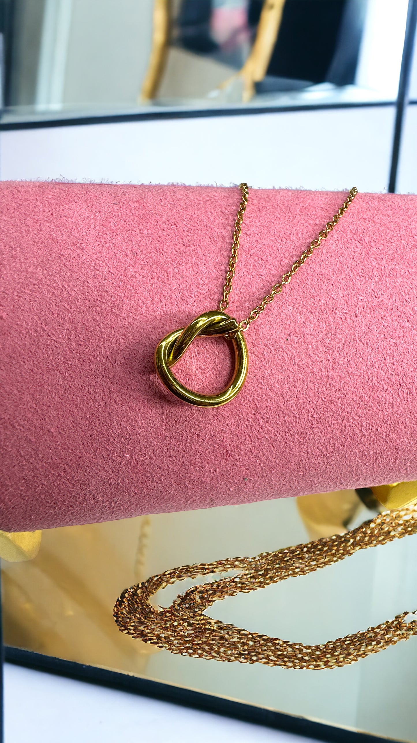 Knot Steel Necklace- S4474