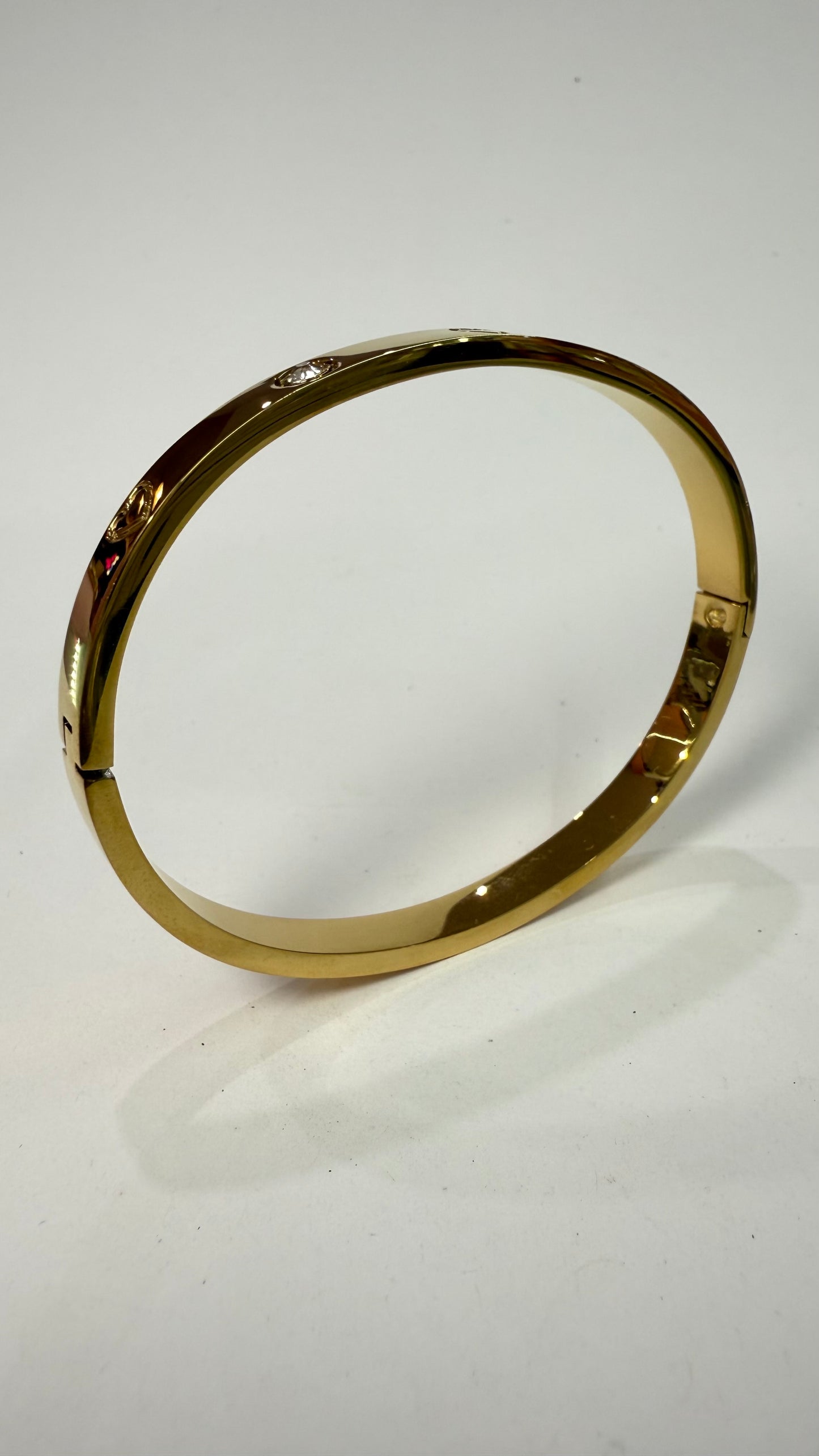 Crystals dots and hearts bangle- S22