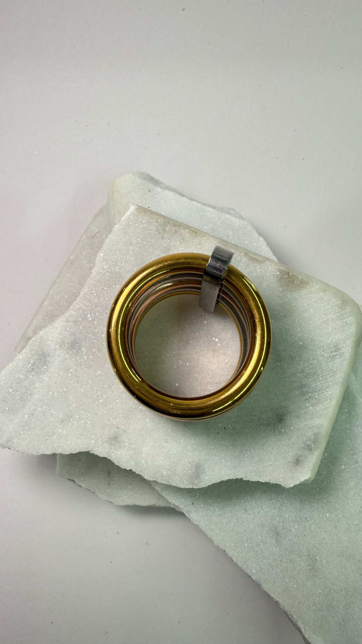 Three Color Steel Ring- S102