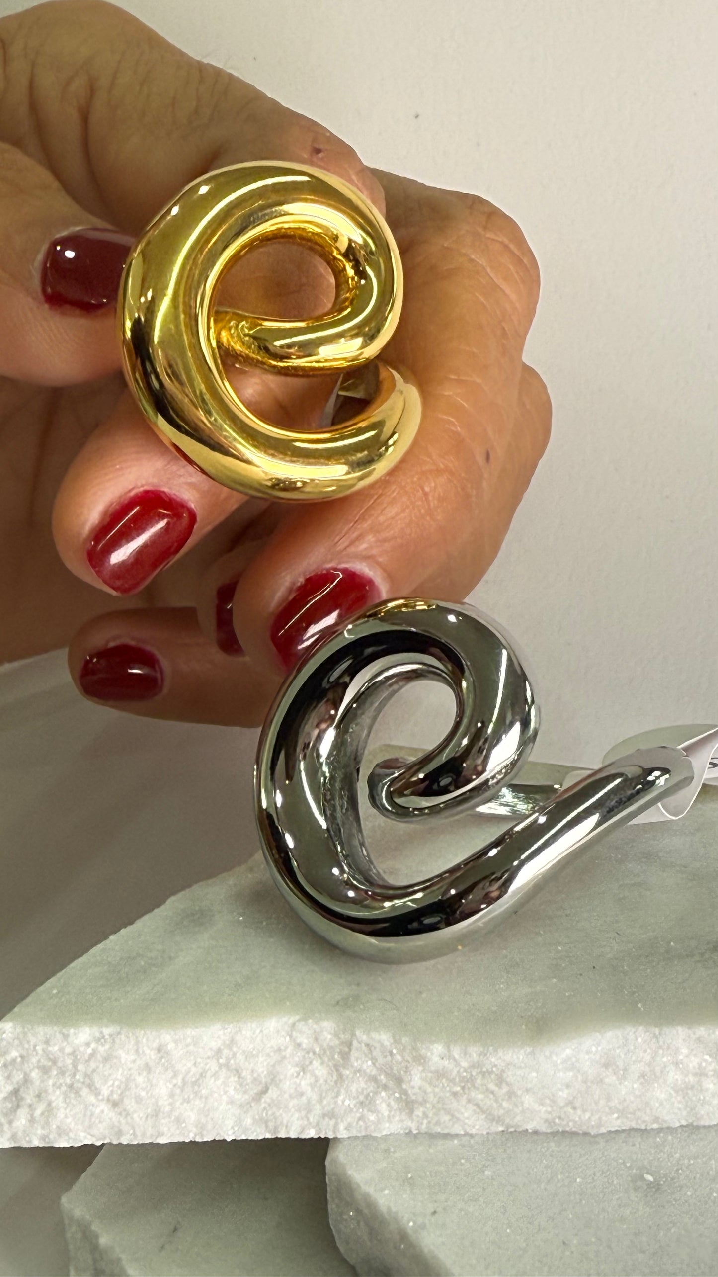 Swirls Steel Ring- S52