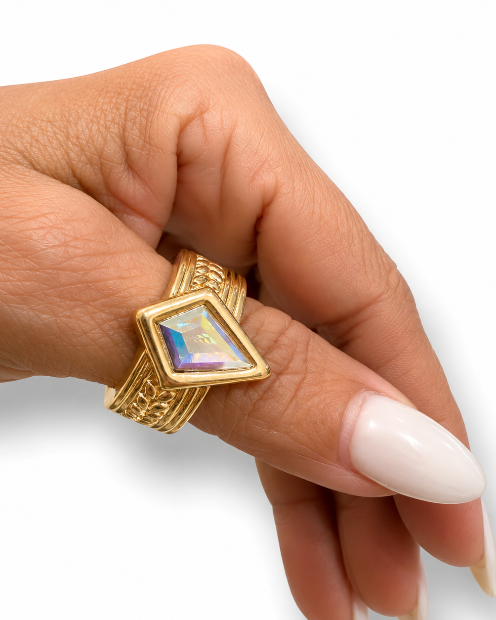 Vitral Triangle Ring - L129