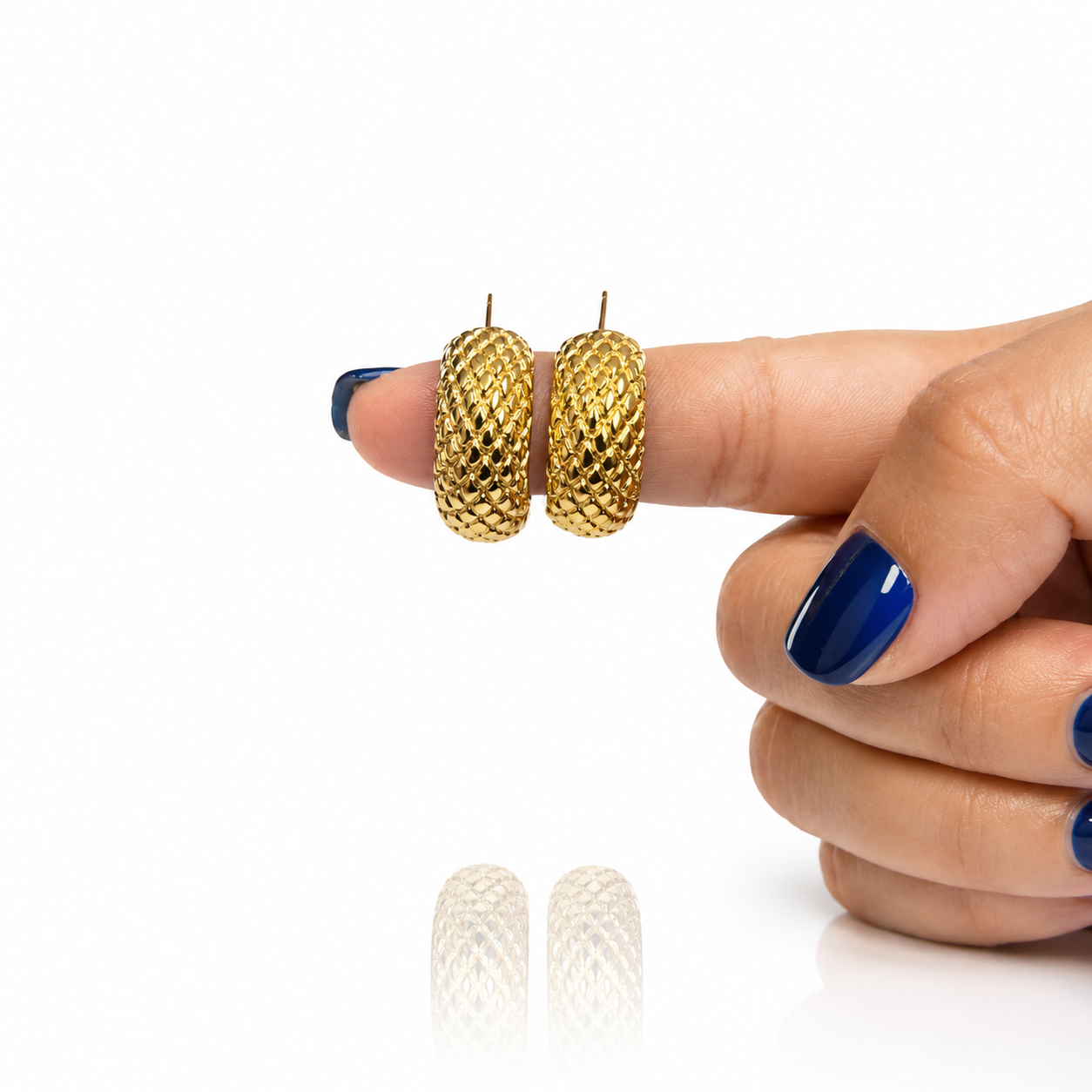 Snake Skin Hoops Earrings- S157