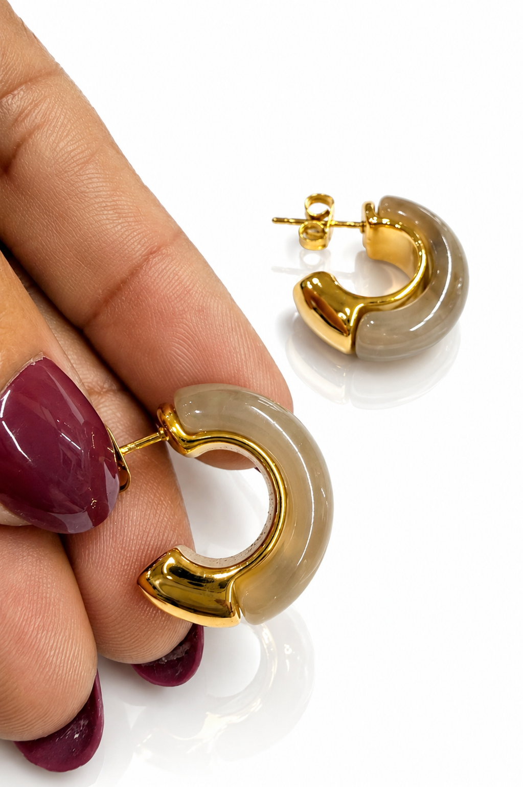 Marble Steel Hoops - S411