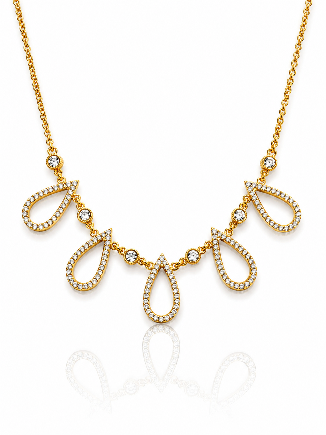 Glam Drops Steel Necklace- S28