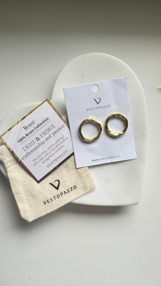 Circle Brass Earrings- B035