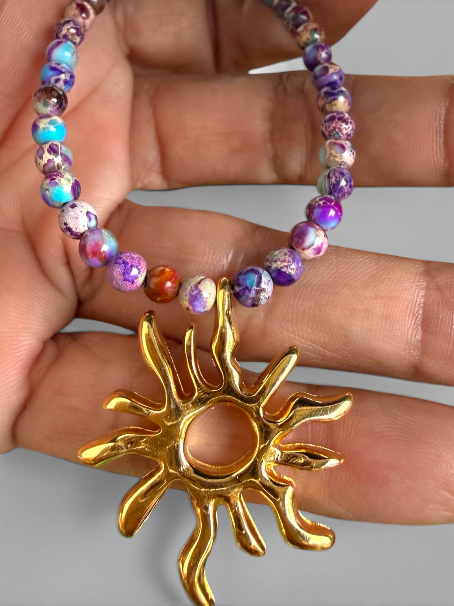 Golden Sun Necklace- P2026