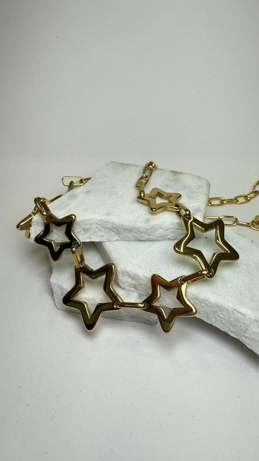 Star Steel Necklace- S124
