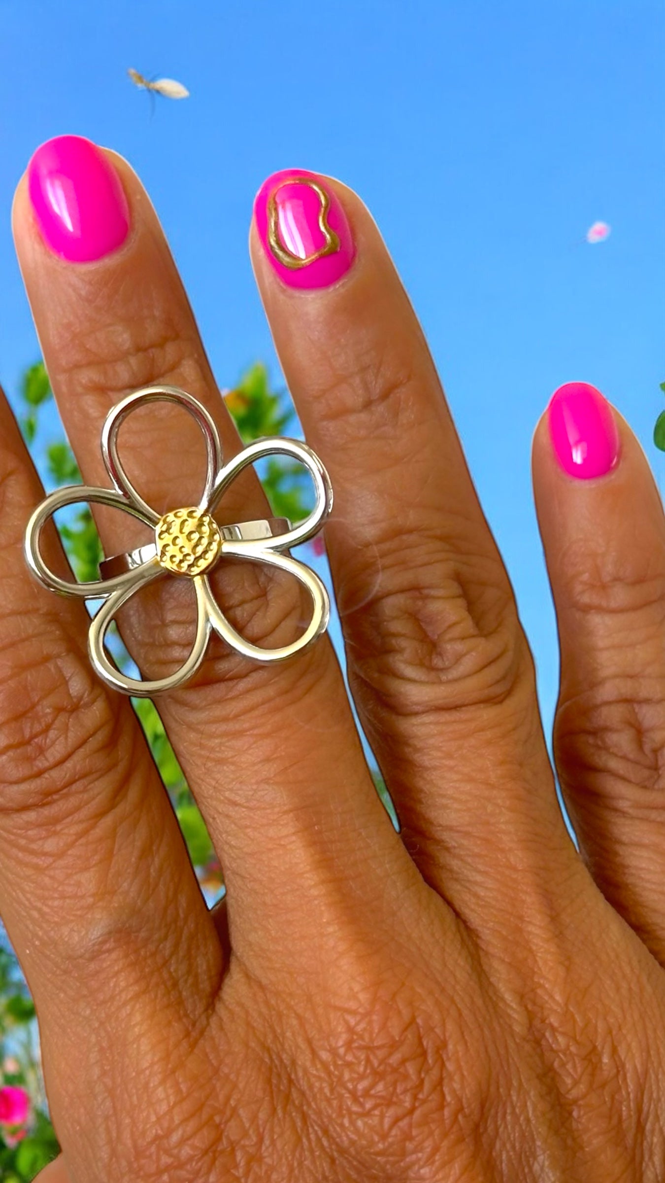 Daisy Steel Ring- S46