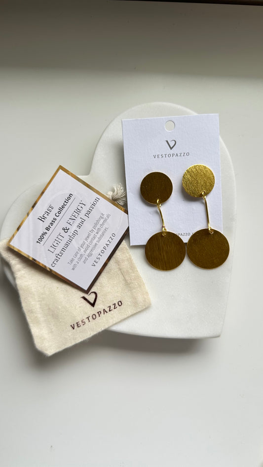 Circle Brass Earrings- B023