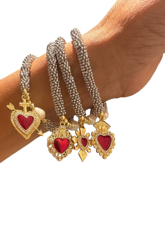 Red Hearts Bracelet- S912