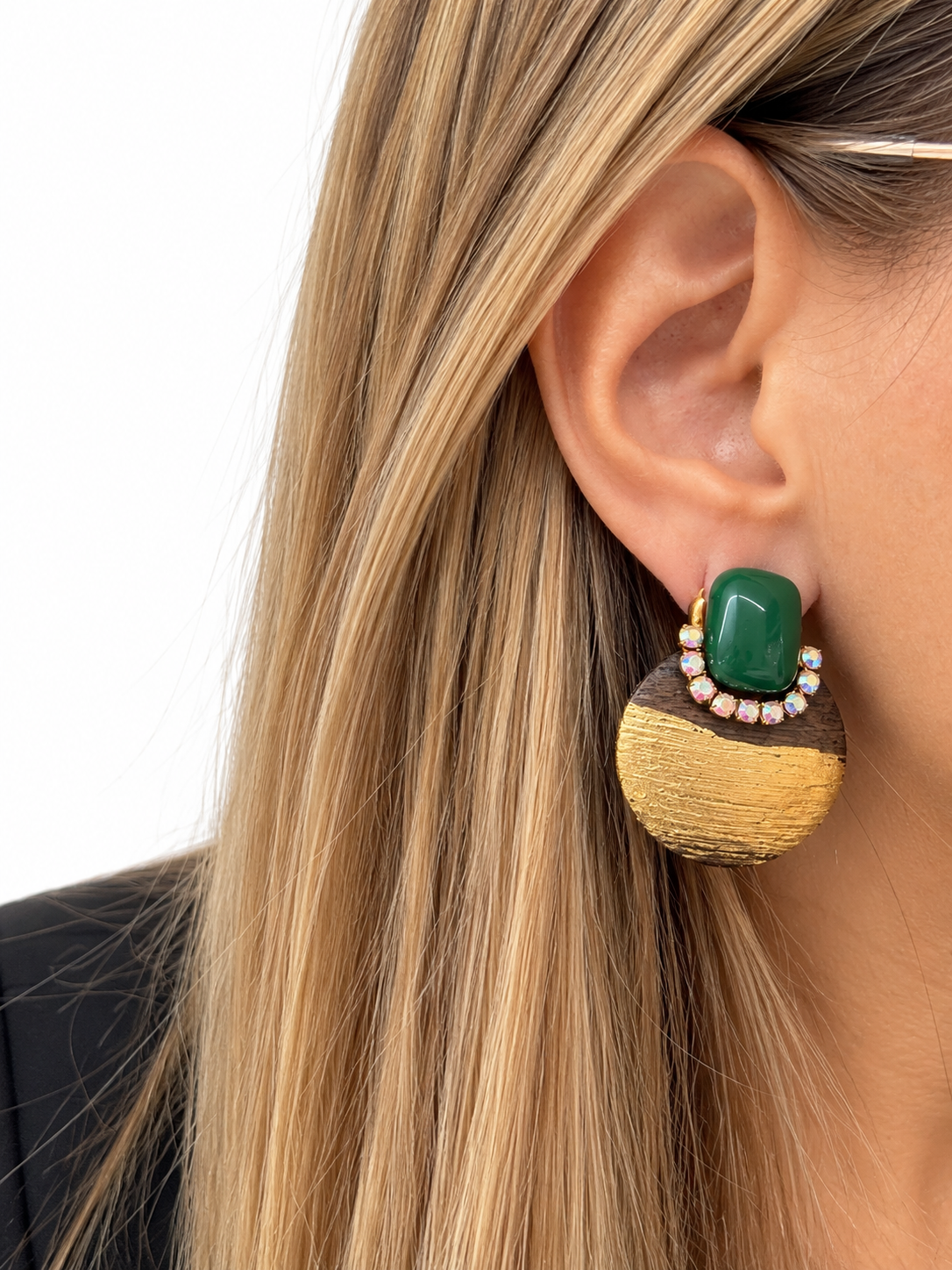 Wood Studs Earrings- T60