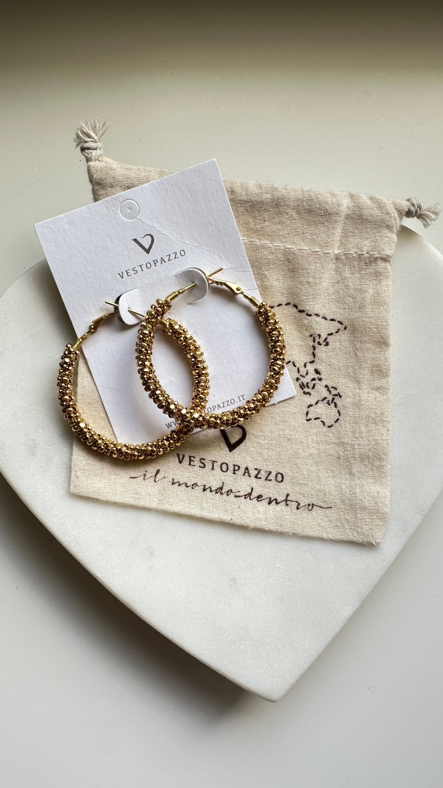 Beads Hoops Earrings- B044