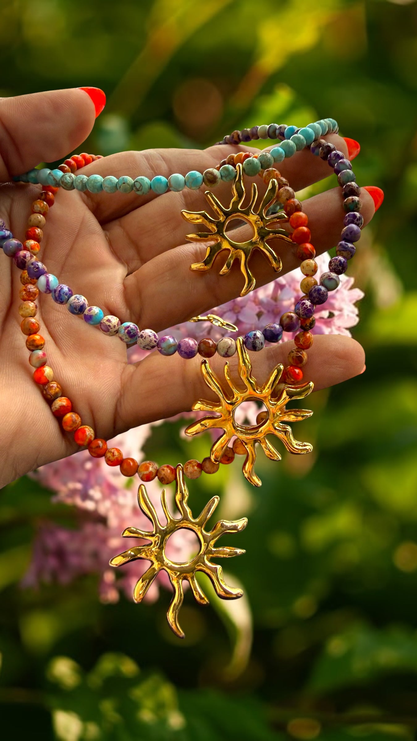 Golden Sun Necklace- P2026
