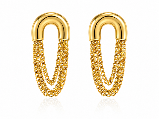 Layers Steel Earrings- S1127