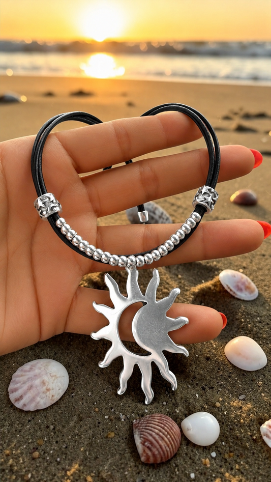 Sun And Moon Necklace- P88