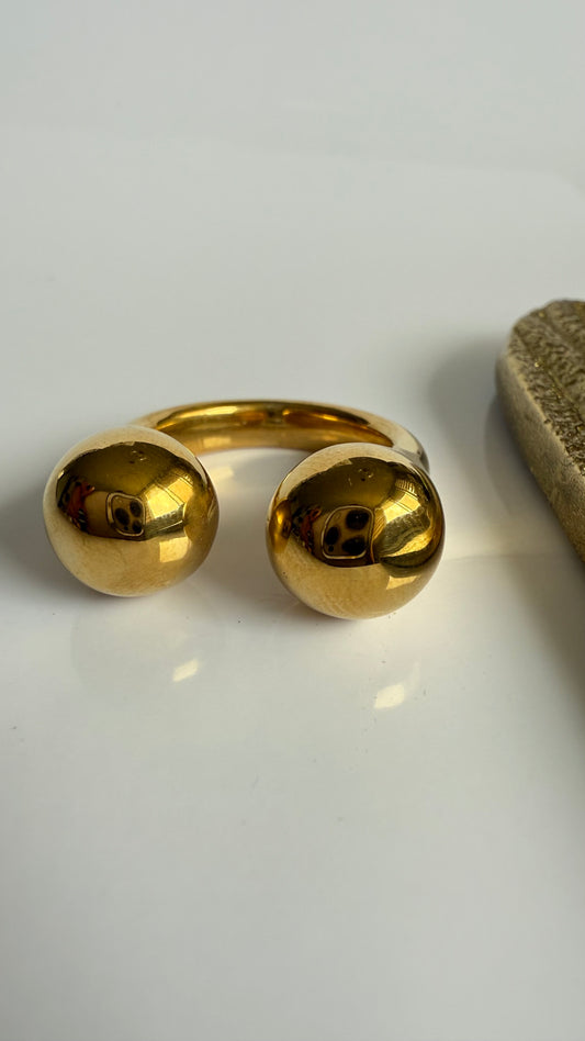 Double Ball Steel Ring- S236