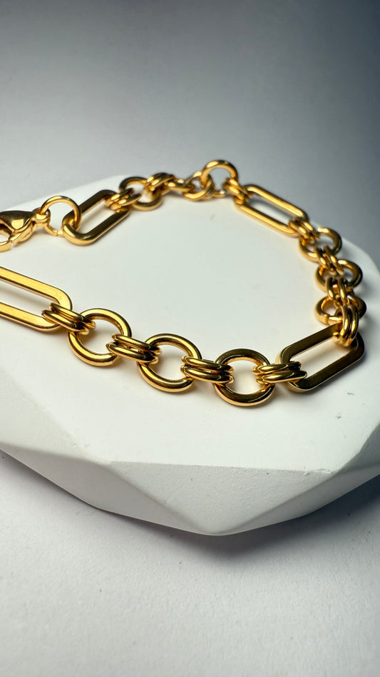 Circle and rectangle bracelet- S569