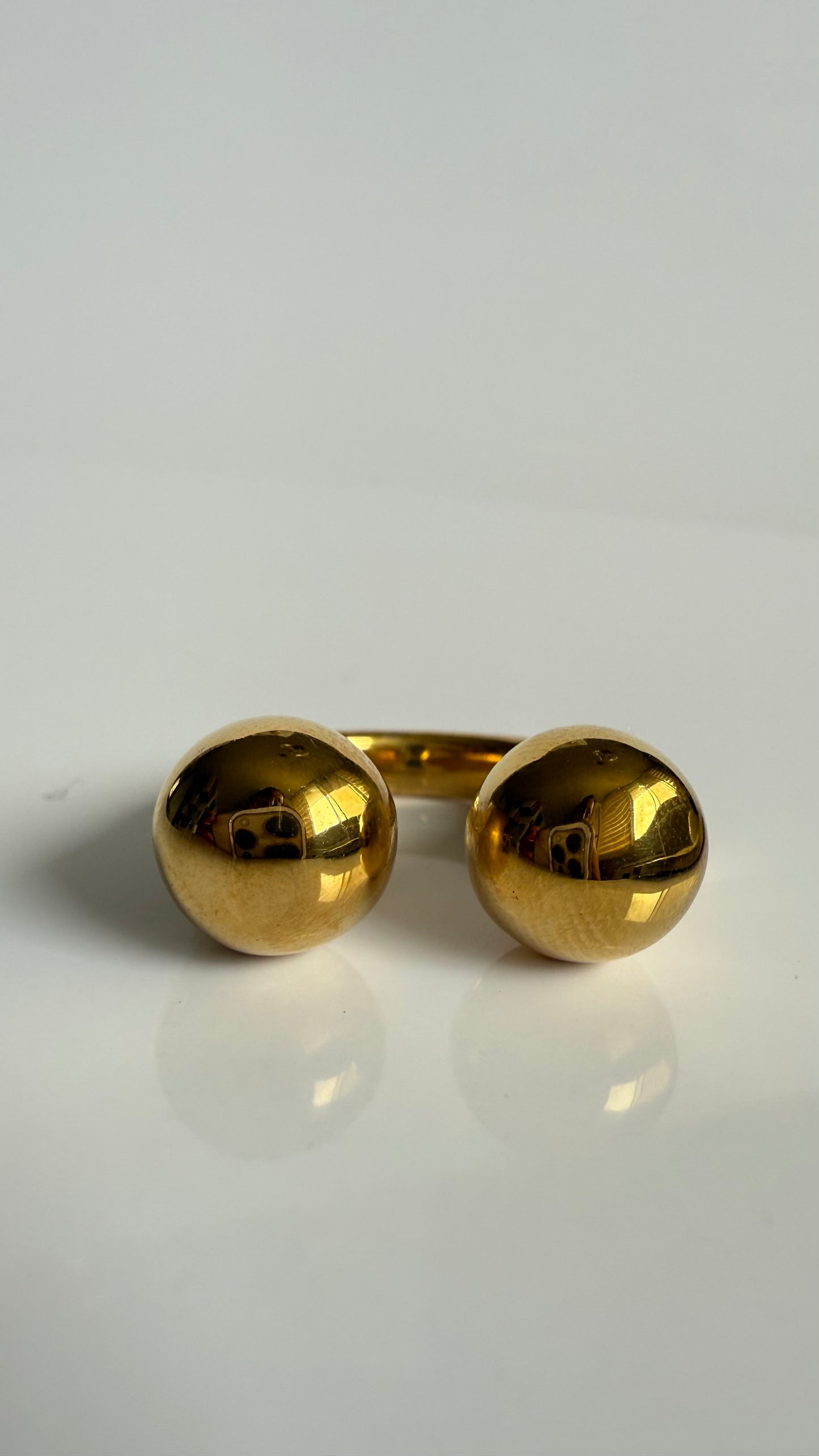 Double Ball Steel Ring- S236