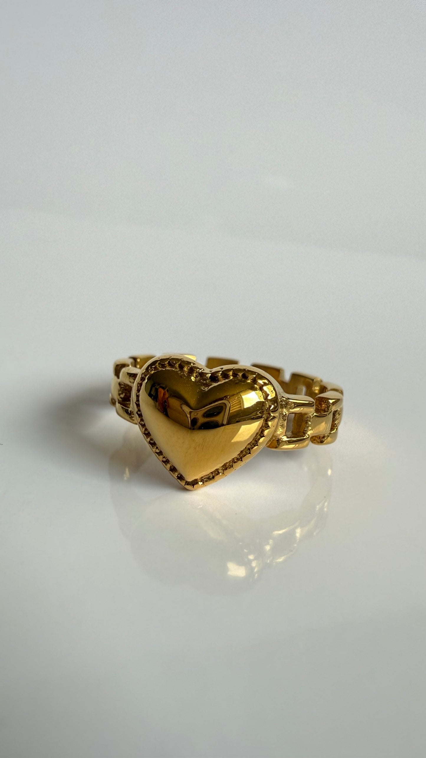Heart Steel Ring- S009