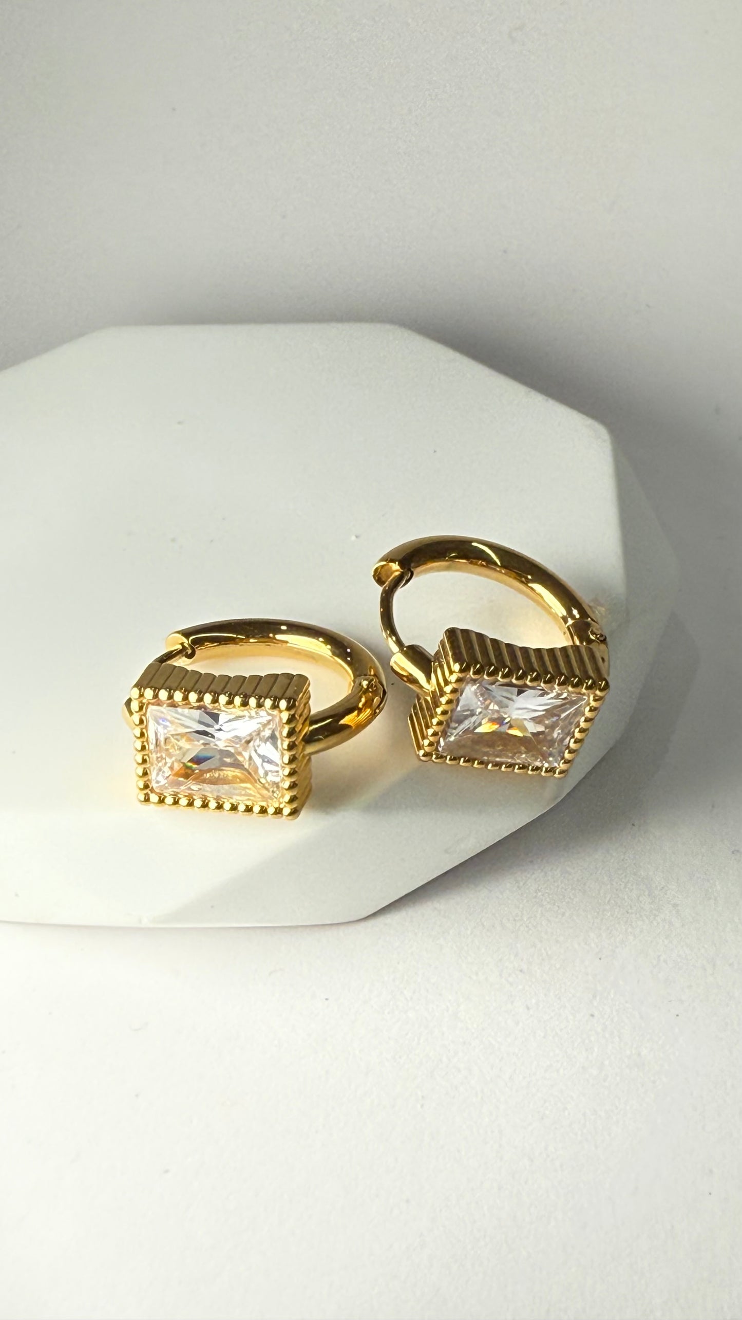 Crystal Hoops Earrings- S110