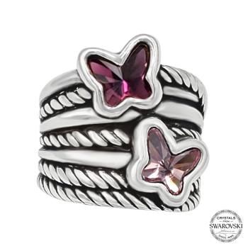 Duo Butterfly Ring- L113