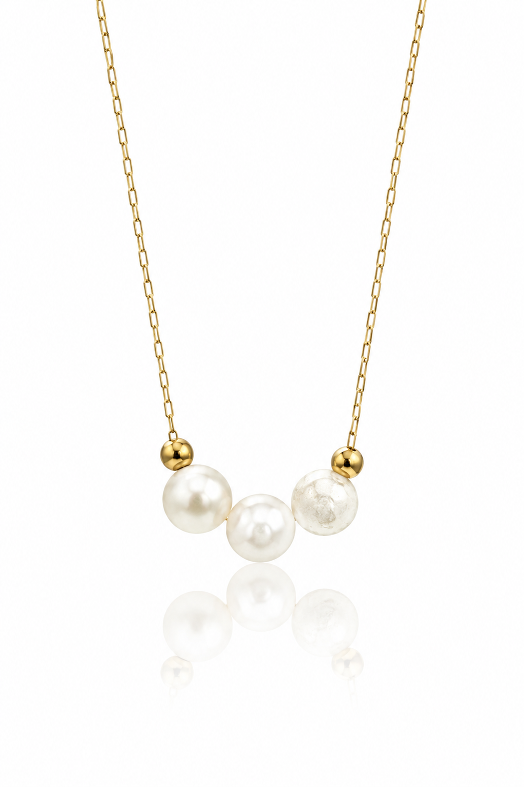 Pearls Steel Necklace- S1122