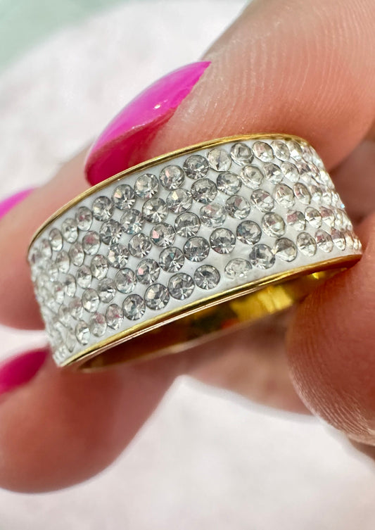 Brilliant Steel Ring-S634