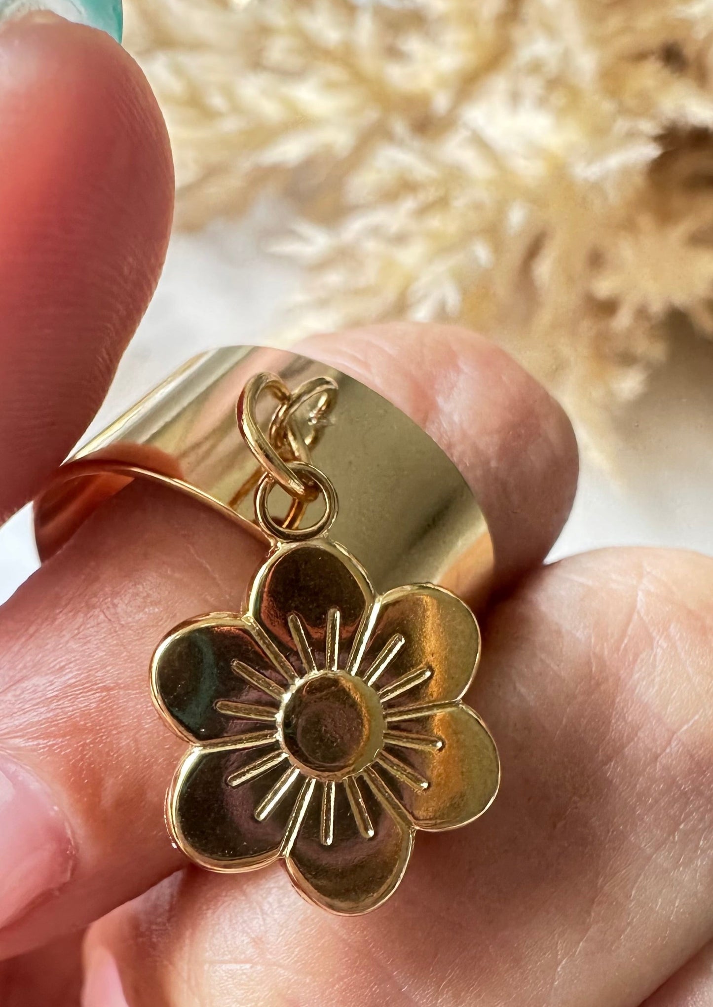 Flowers Steel Ring- S221