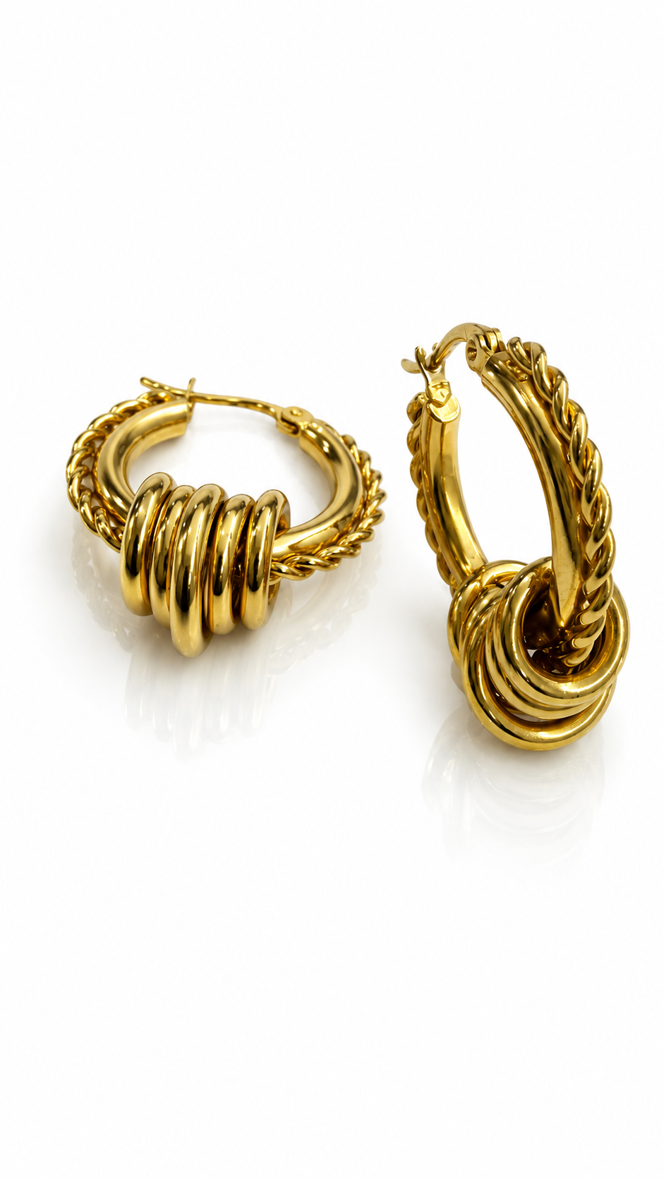 Steel Hoops Earrings- S004