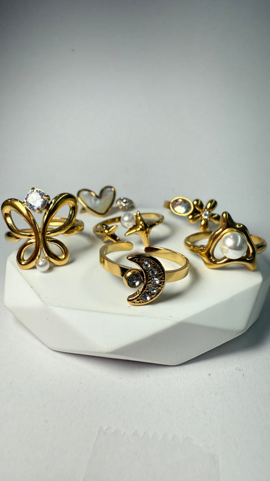 Assorted Adjustable Steel Ring- S006