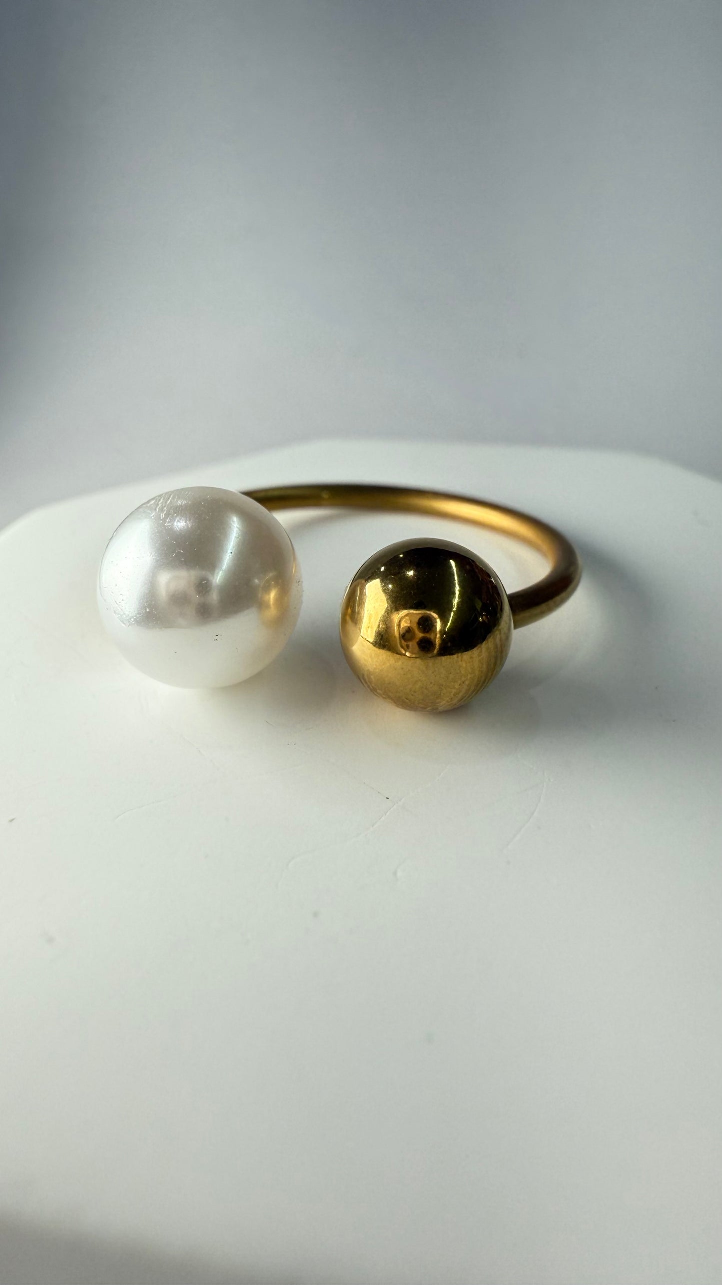 Pearl Steel Ring - S74