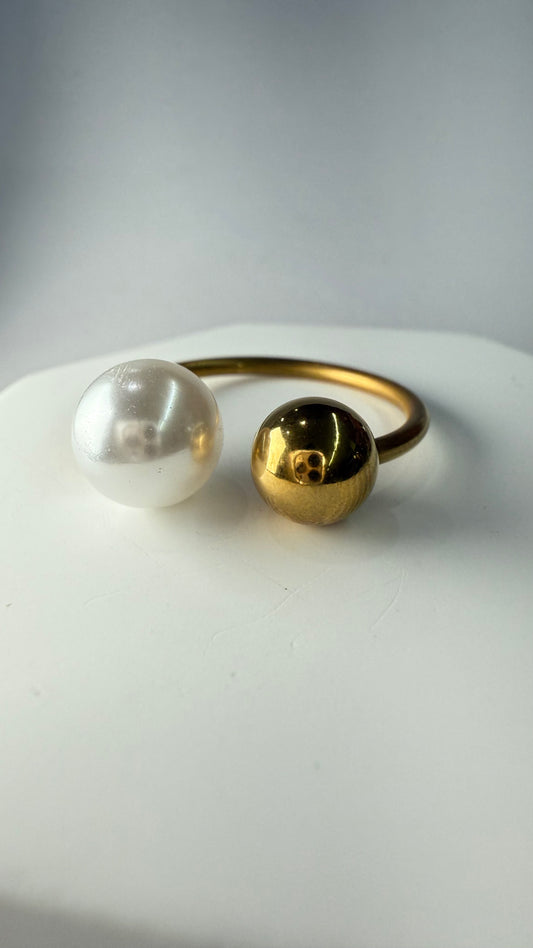 Pearl Steel Ring - S74