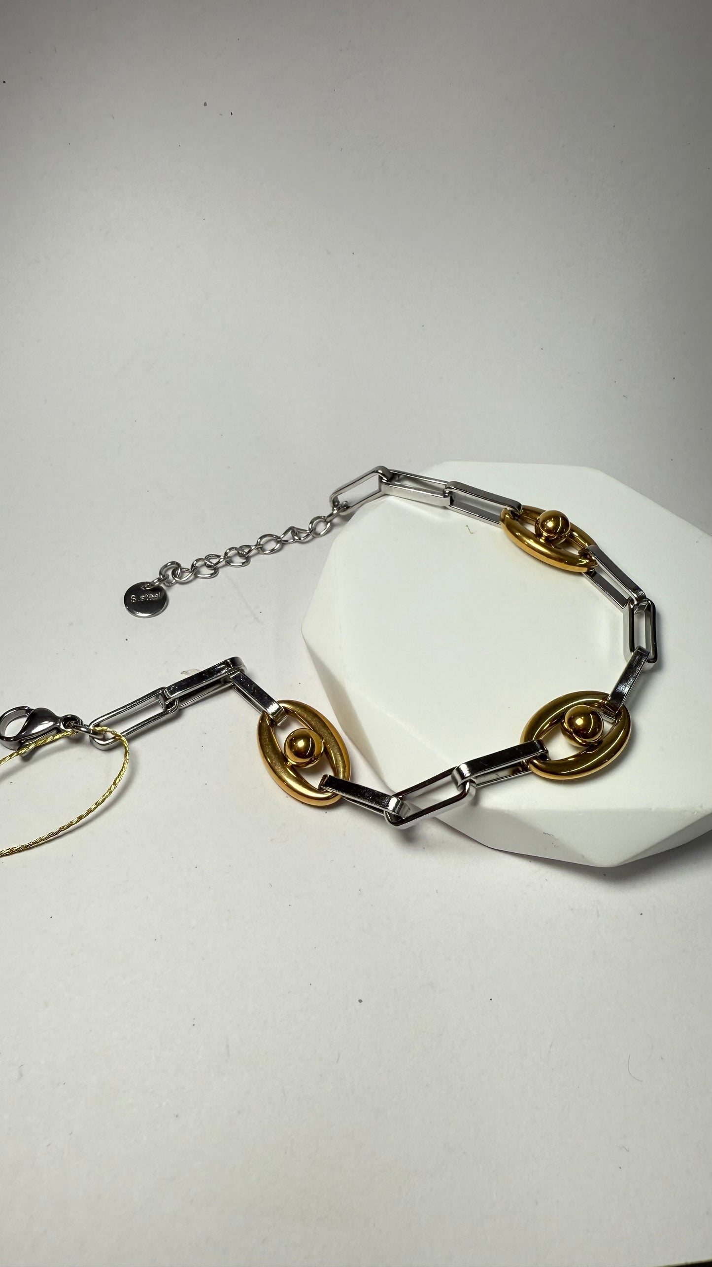 Sphere Inside Oval bracelet- S664