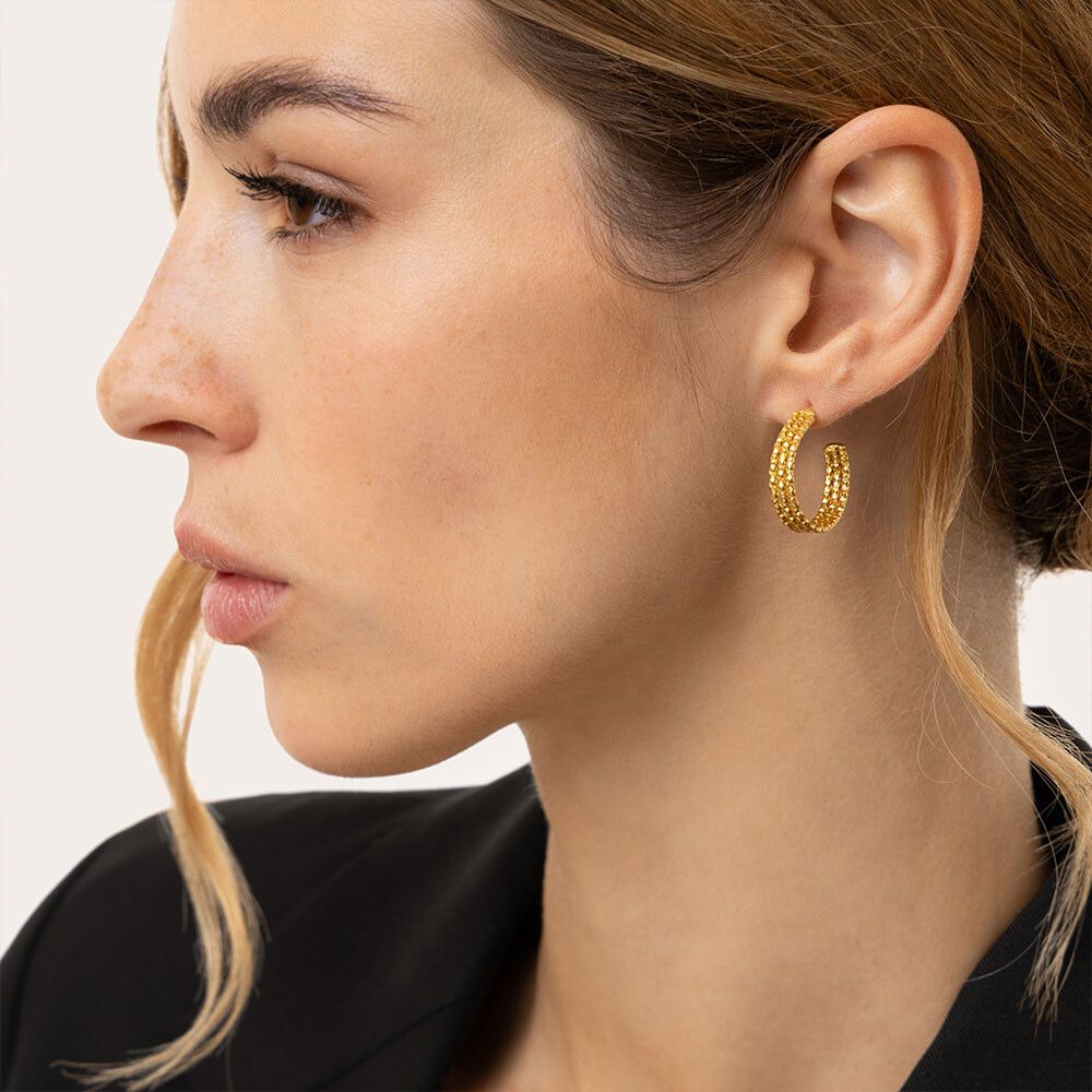 3 in 1 Hoops Earrings- B73